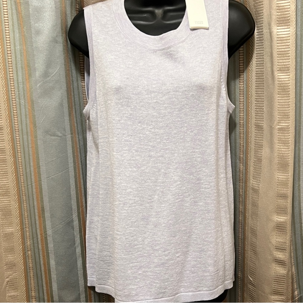 Eileen Fisher Sleeveless Sweater Top Lavender